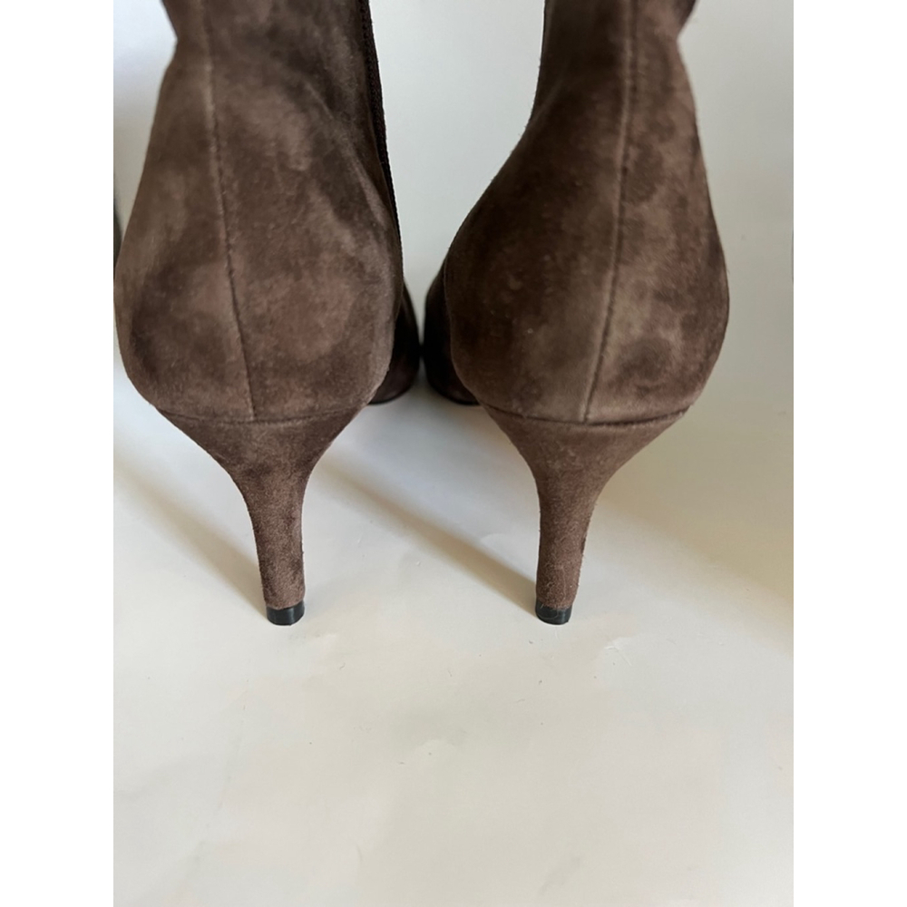 New Pelle Moda Brown Suede Ankle Boots Size 7.5M - Picture 4 of 4